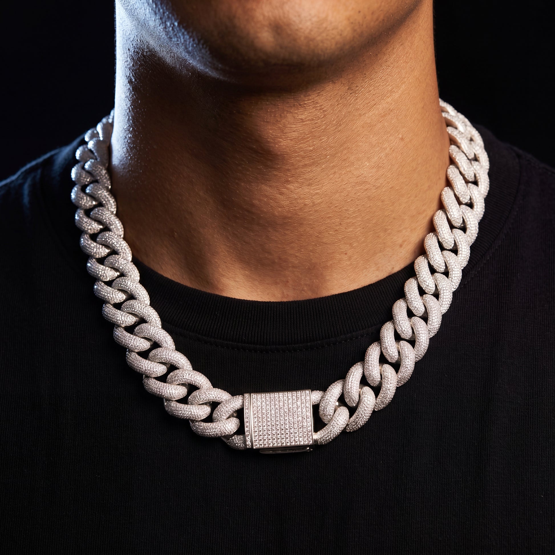 25mm Iced Miami Cuban Link Chain - Different Drips