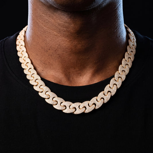 12mm Iced Mariner Link Chain - Different Drips