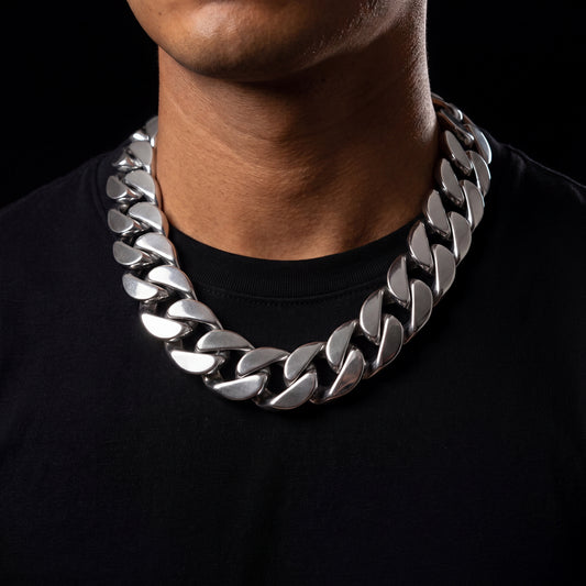 43mm Solid 18k Gold Plated Miami Cuban Link Chain - Different Drips