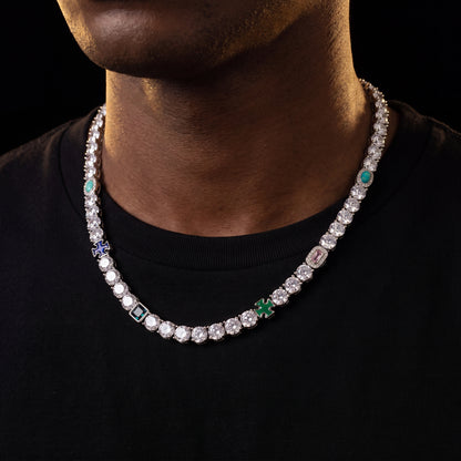 Mixed Charm Tennis Chain - Different Drips