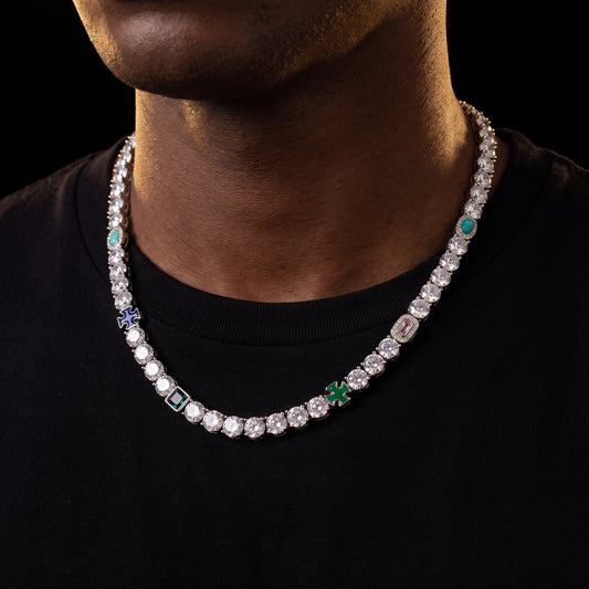 Mixed Charm Tennis Chain - Different Drips