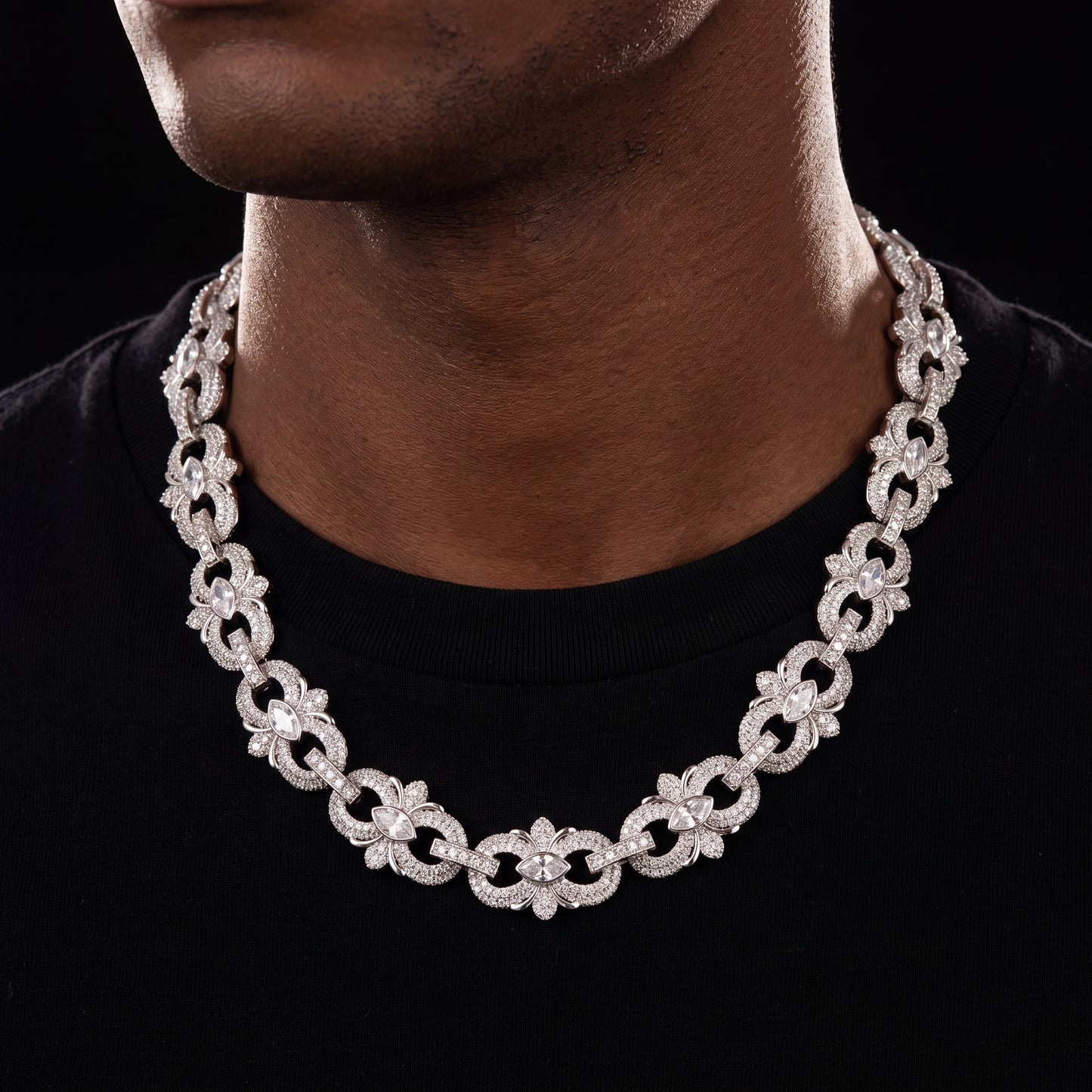 Diamond Floral Mariner Link Chain - Different Drips