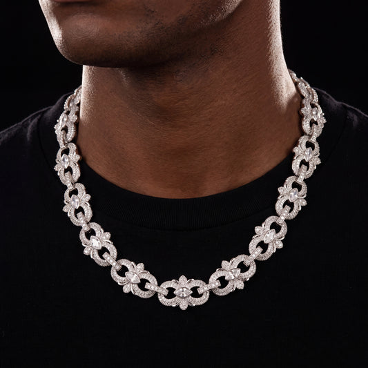 Diamond Floral Mariner Link Chain - Different Drips