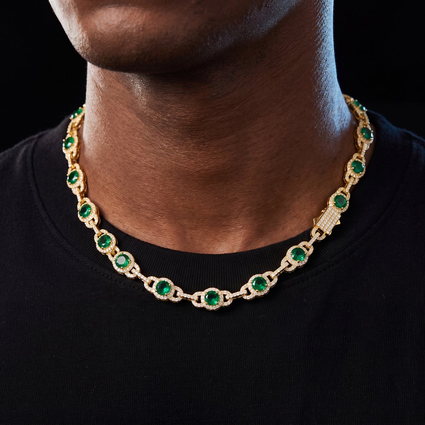 7mm S925 Moissanite Gem Stationed Chain - Different Drips
