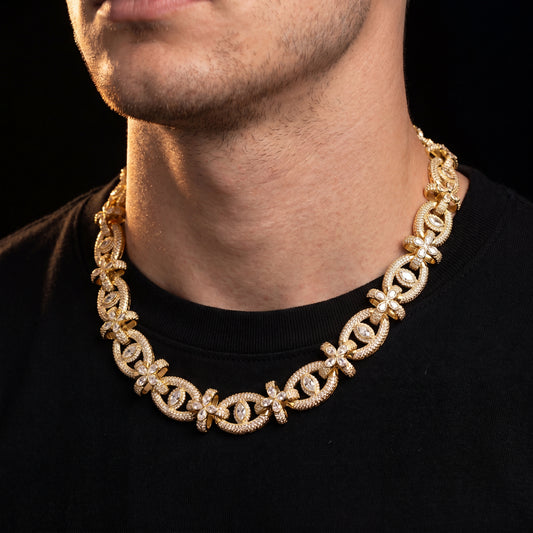 Iced Out Eye Link Chain Bracelet