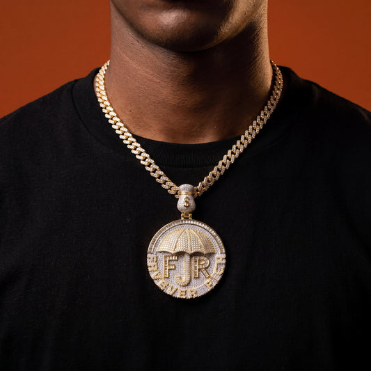 Two-Tone Iced Forever Rich Pendant