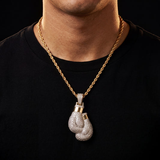 Iced Out Boxing Gloves Pendant