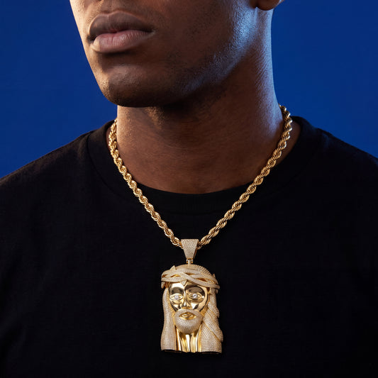 Oversized Jesus Head Pendant