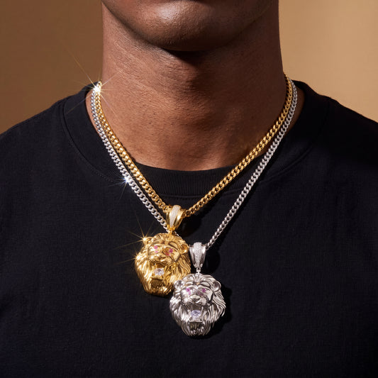Solid Lion Head Pendant