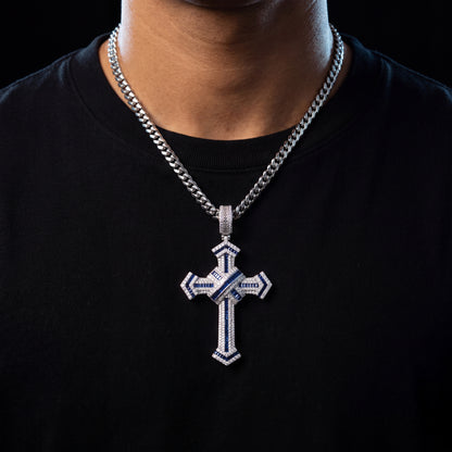 Baguette Colored Cross Pendant - Different Drips