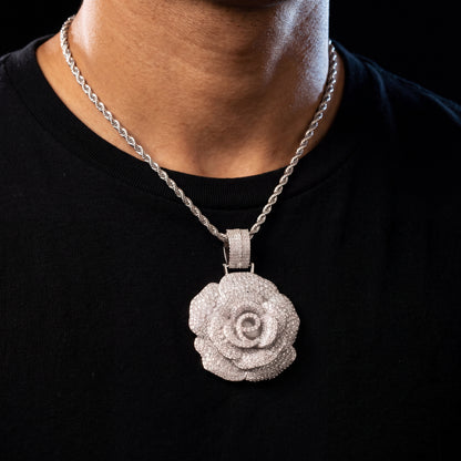 Iced Out Rose Pendant - Different Drips