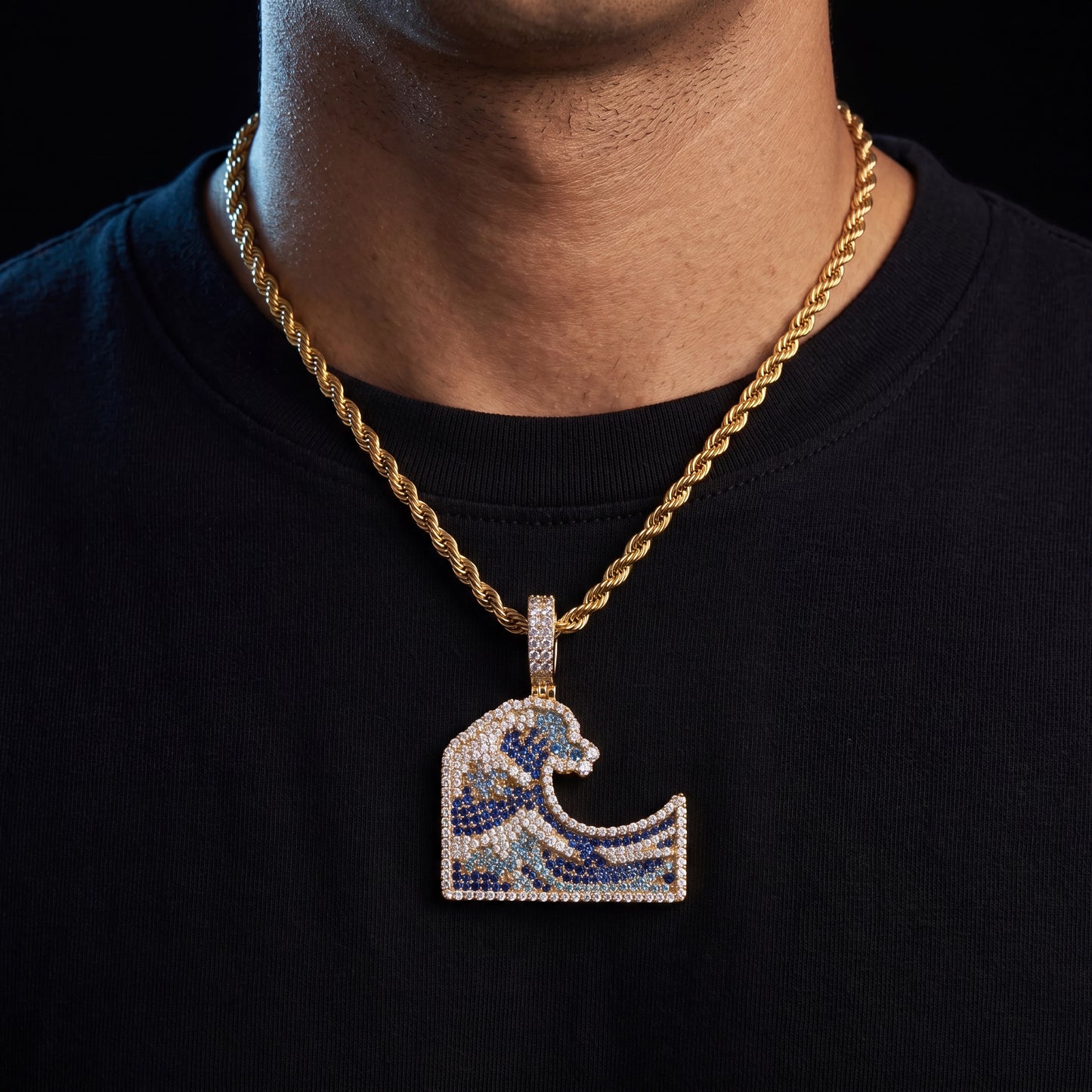 Iced Wave Pendant - Different Drips