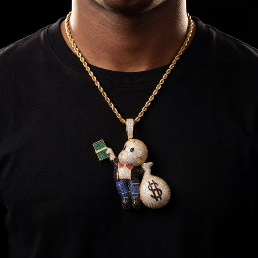 Multi-Color Richie Rich Money Bag Pendant - Different Drips