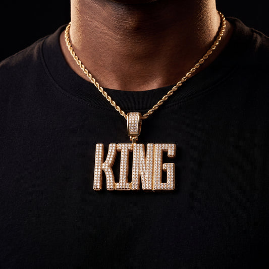Bold Font Custom Letter Pendant - Different Drips