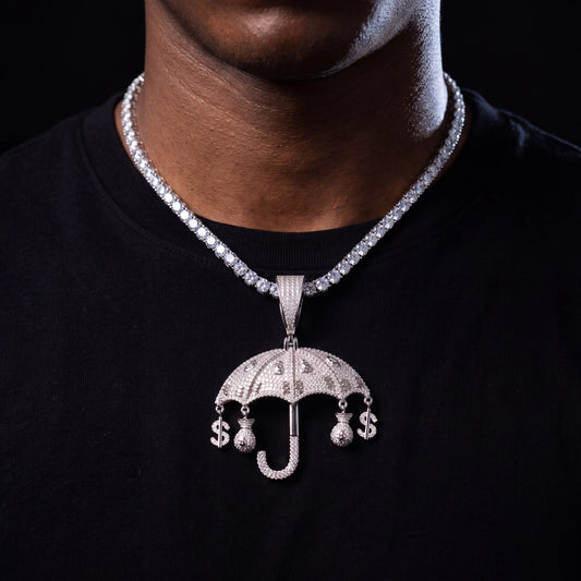 S925 Moissanite Money Bag Umbrella Pendant