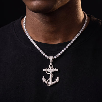 S925 Moissanite Anchor Pendant - Different Drips