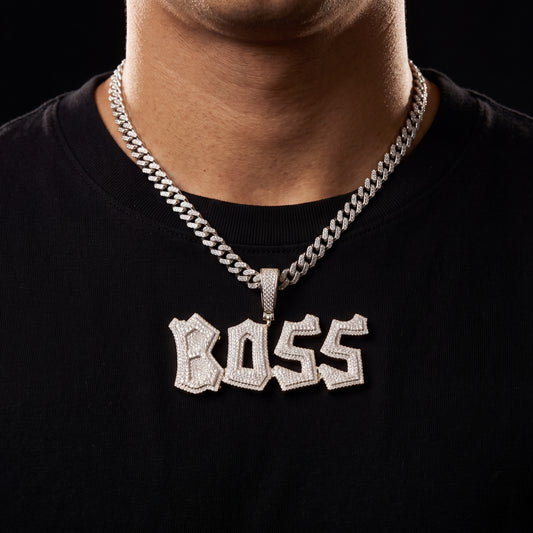 Iced Out Graffiti Custom Letter Name Pendant - Different Drips