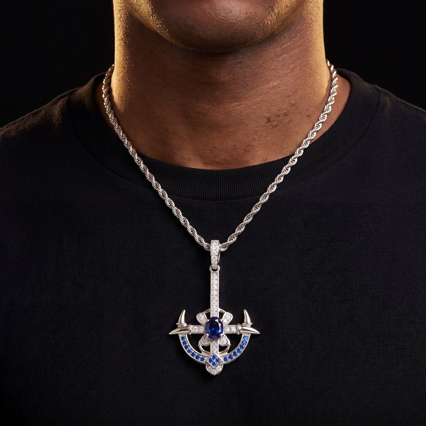 S925 Moissanite Viking Pendant - Different Drips