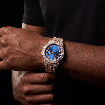 Iced Colored Dial Arabic Numeral Watch - Different Drips