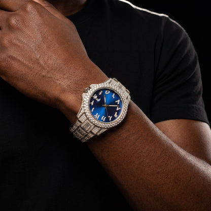 Iced Colored Dial Arabic Numeral Watch - Different Drips