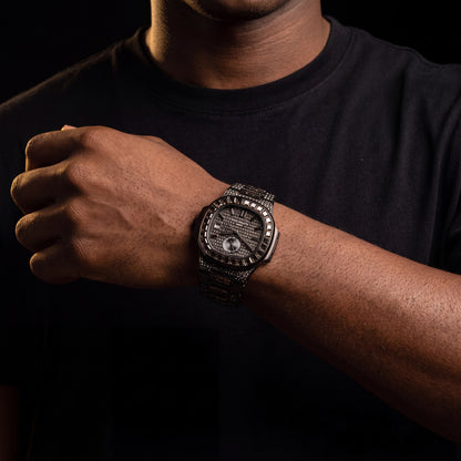 Iced Baguette Bezel Chronograph Watch - Different Drips