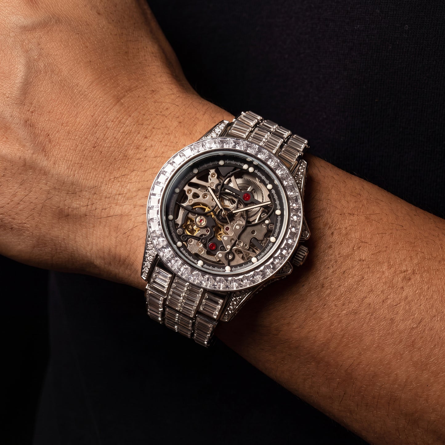 Baguette Mechanical Skeleton Watch - Different Drips