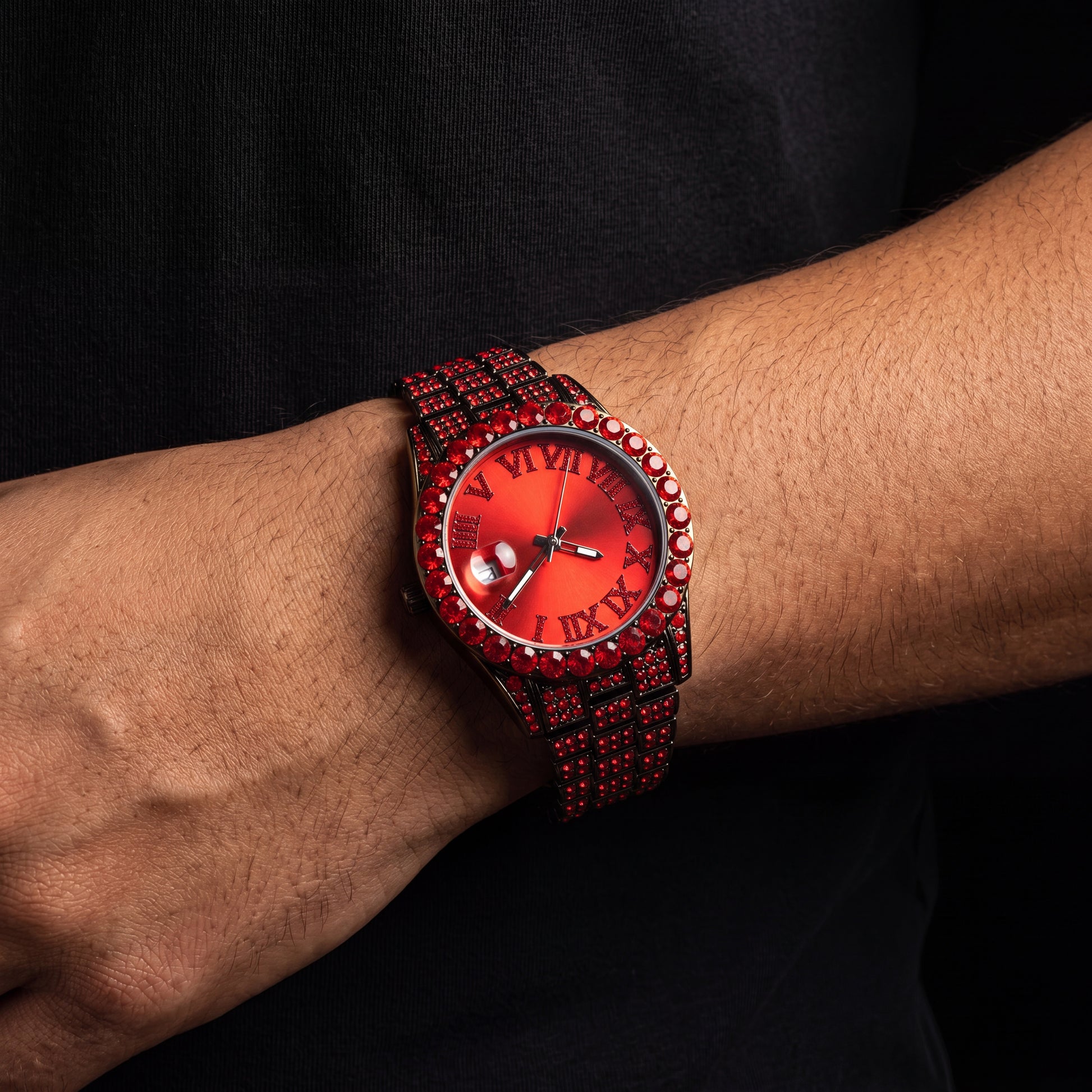 Bust Down Aqua Roman Watch - Different Drips
