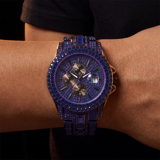 Bust Down Chronograph Date Watch - Different Drips