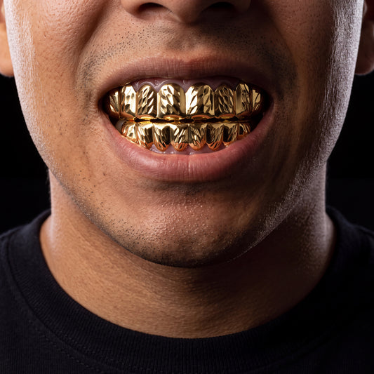 Solid D-cut 18k Gold Plated Grillz - Different Drips