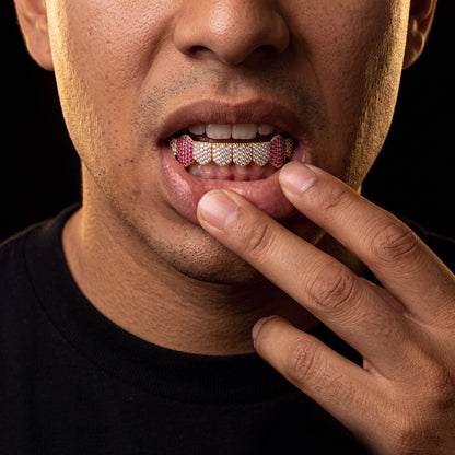 Multi-Color Bottom Fang Grillz - Different Drips