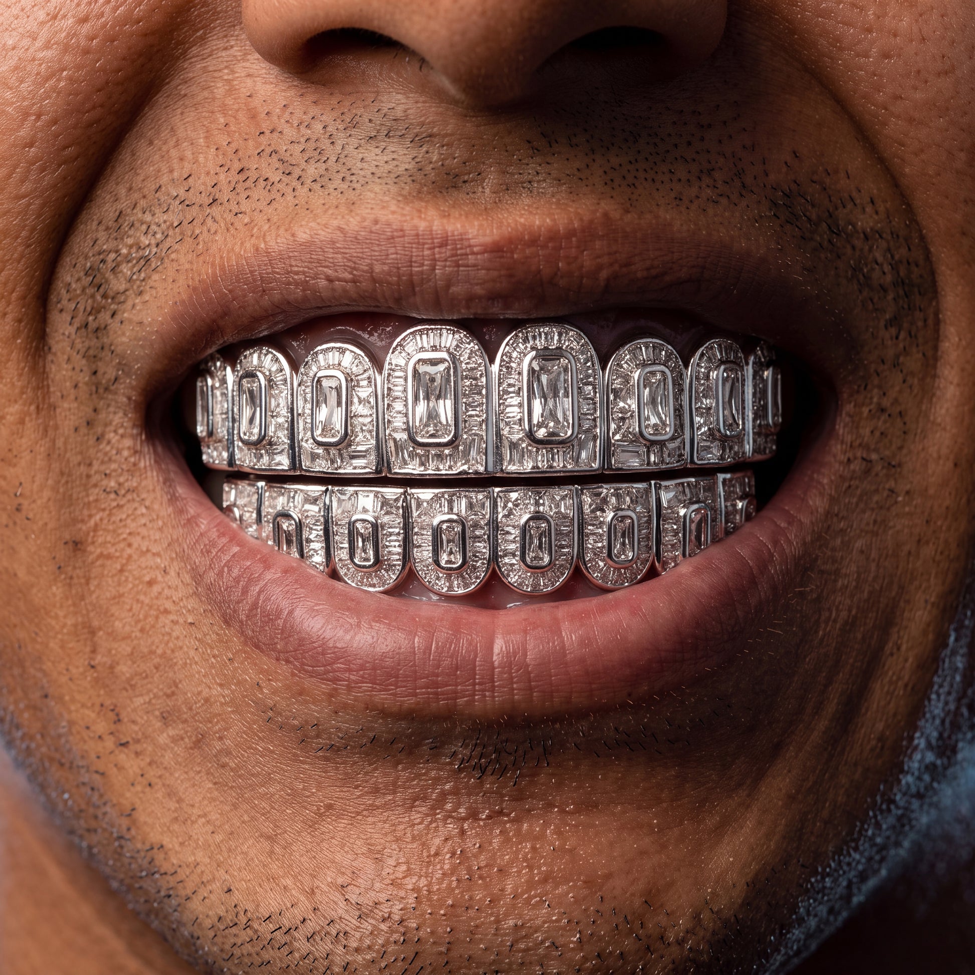 Rectangle Cut Baguette Grillz - Different Drips