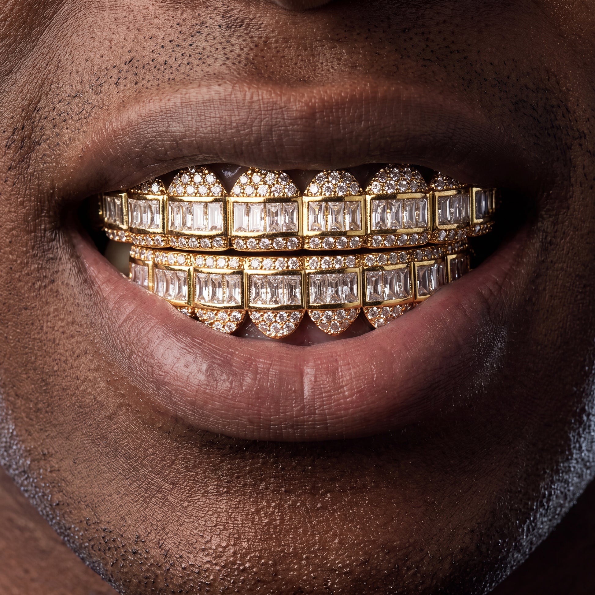 Square Cut Baguette Grillz - Different Drips
