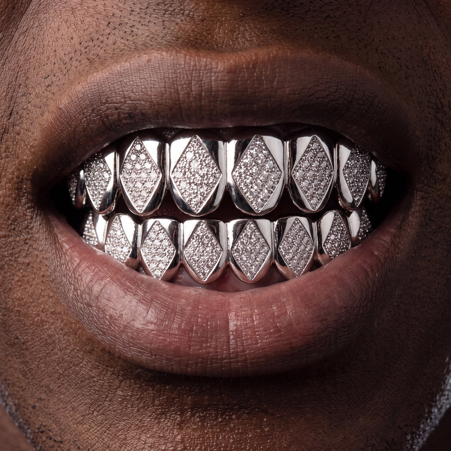 Iced Rhombus Pattern Grillz - Different Drips