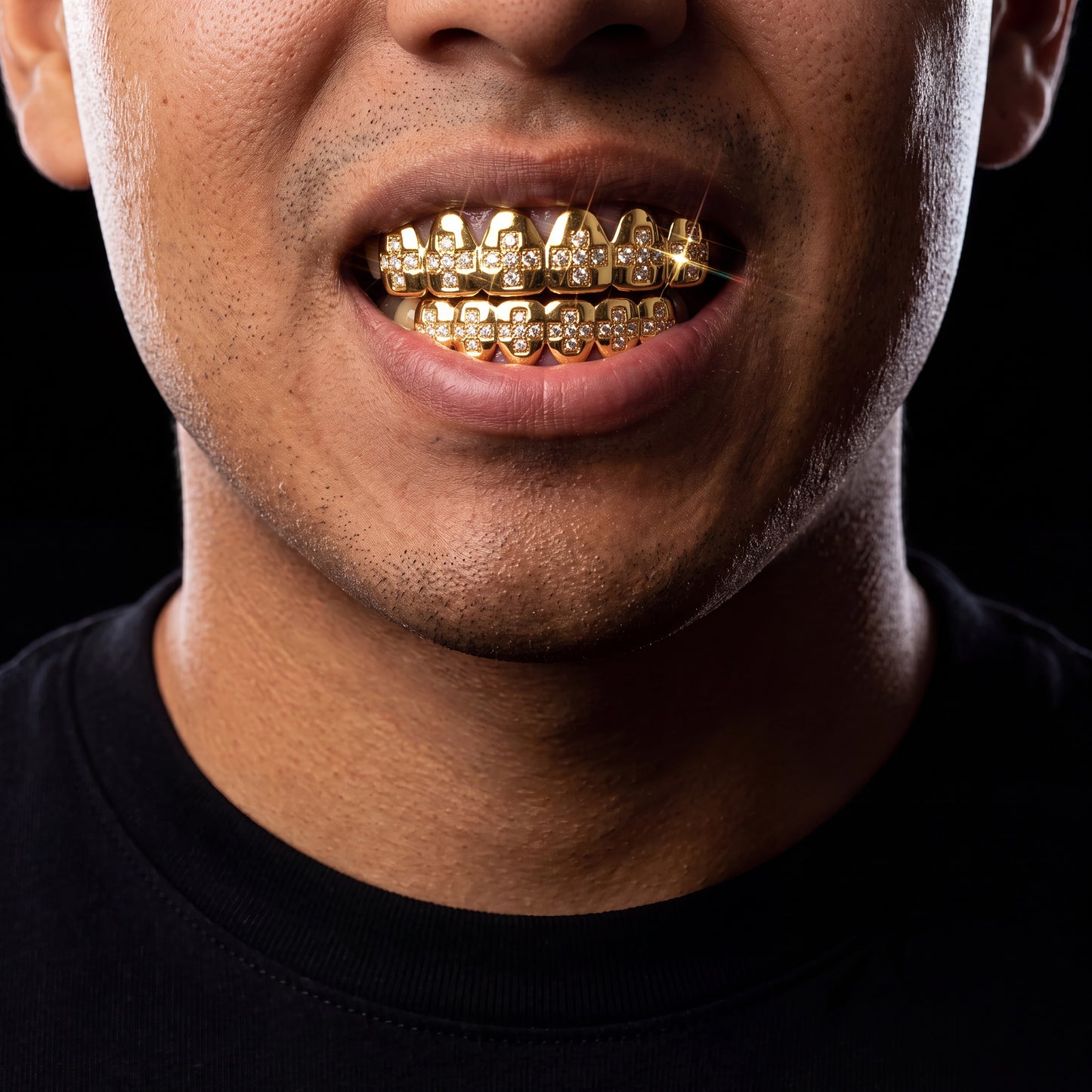 Iced Cross Pattern Grillz - Different Drips