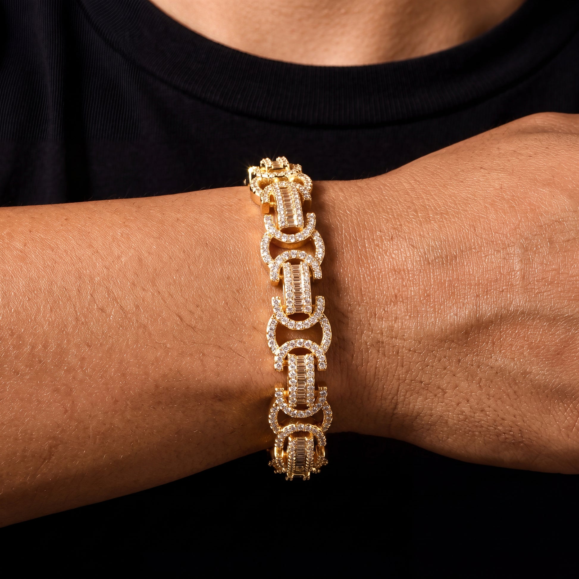 13mm Baguette Byzantine Bracelet - Different Drips
