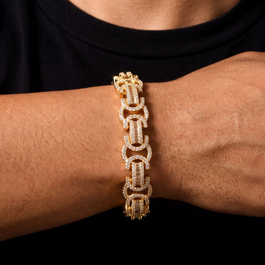 13mm Baguette Byzantine Bracelet - Different Drips