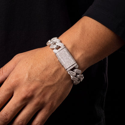 28mm Baguette Cuban Link Bracelet - Different Drips