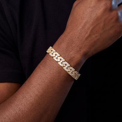 9mm Square Cut Baguette Mariner Link Bracelet - Different Drips