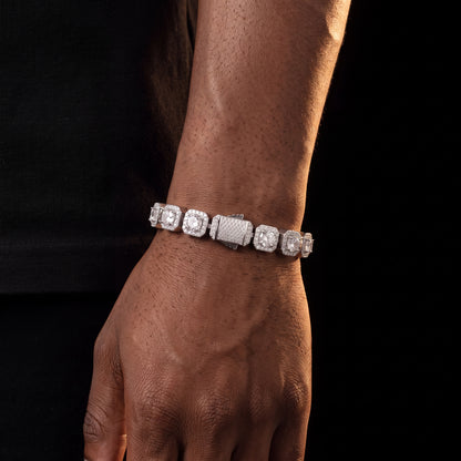 10mm Square Clustered Tennis Bracelet - Different Drips