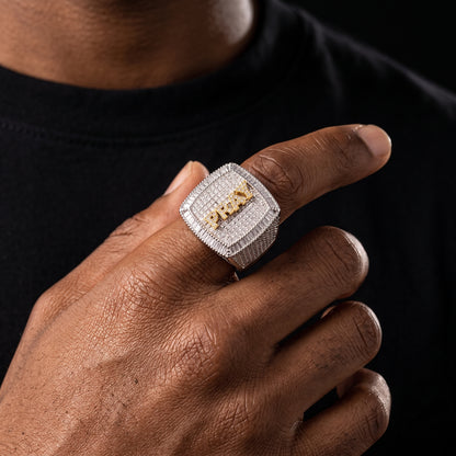 Custom Letter Championship Ring - Different Drips