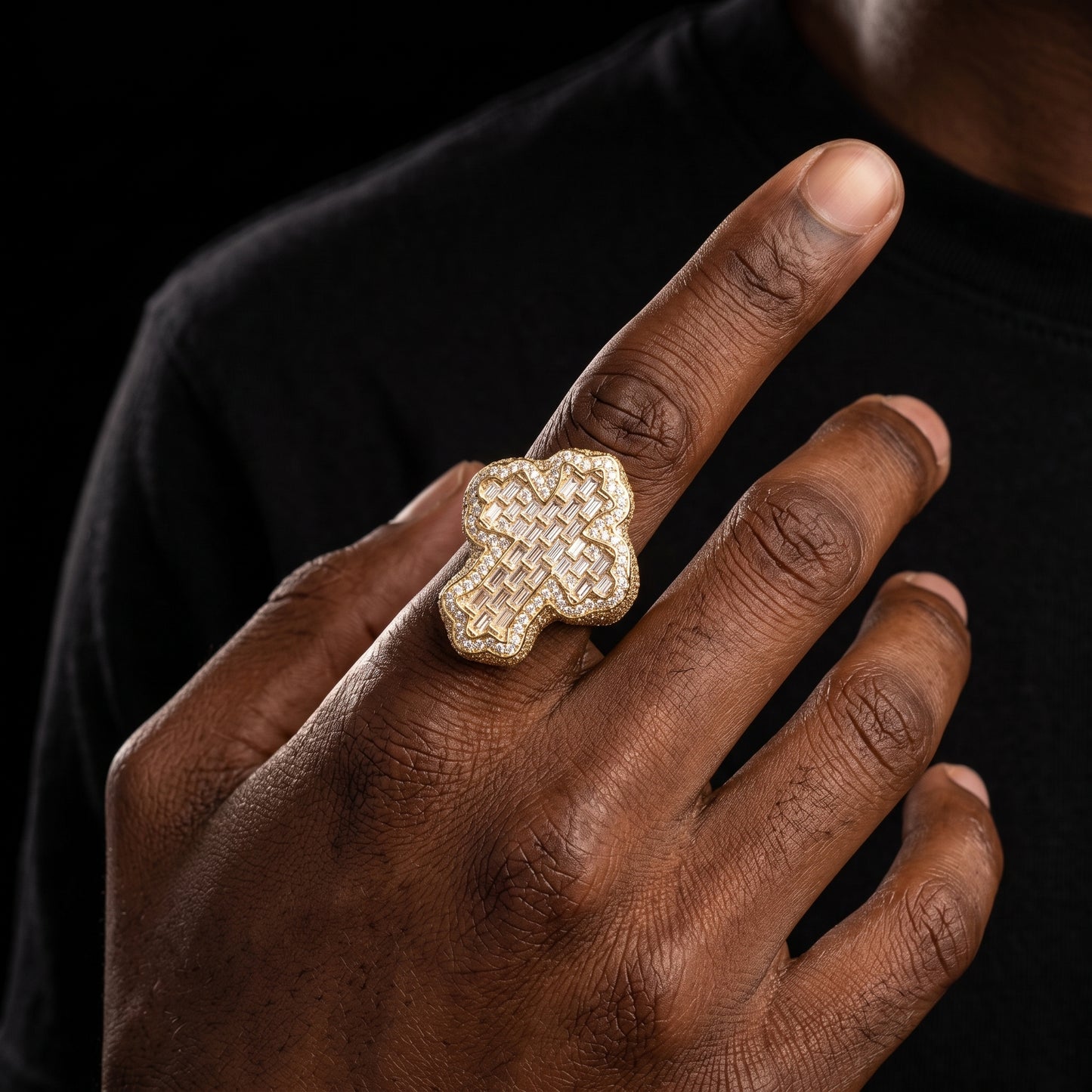 Baguette Cross Ring - Different Drips