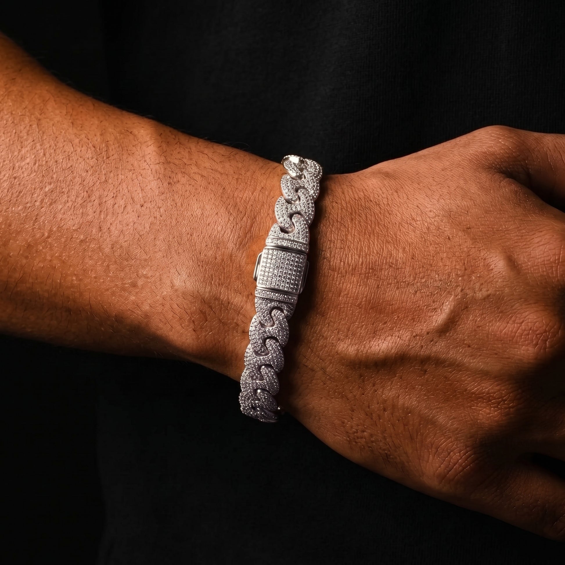 12mm Iced Mariner Link Bracelet - Different Drips