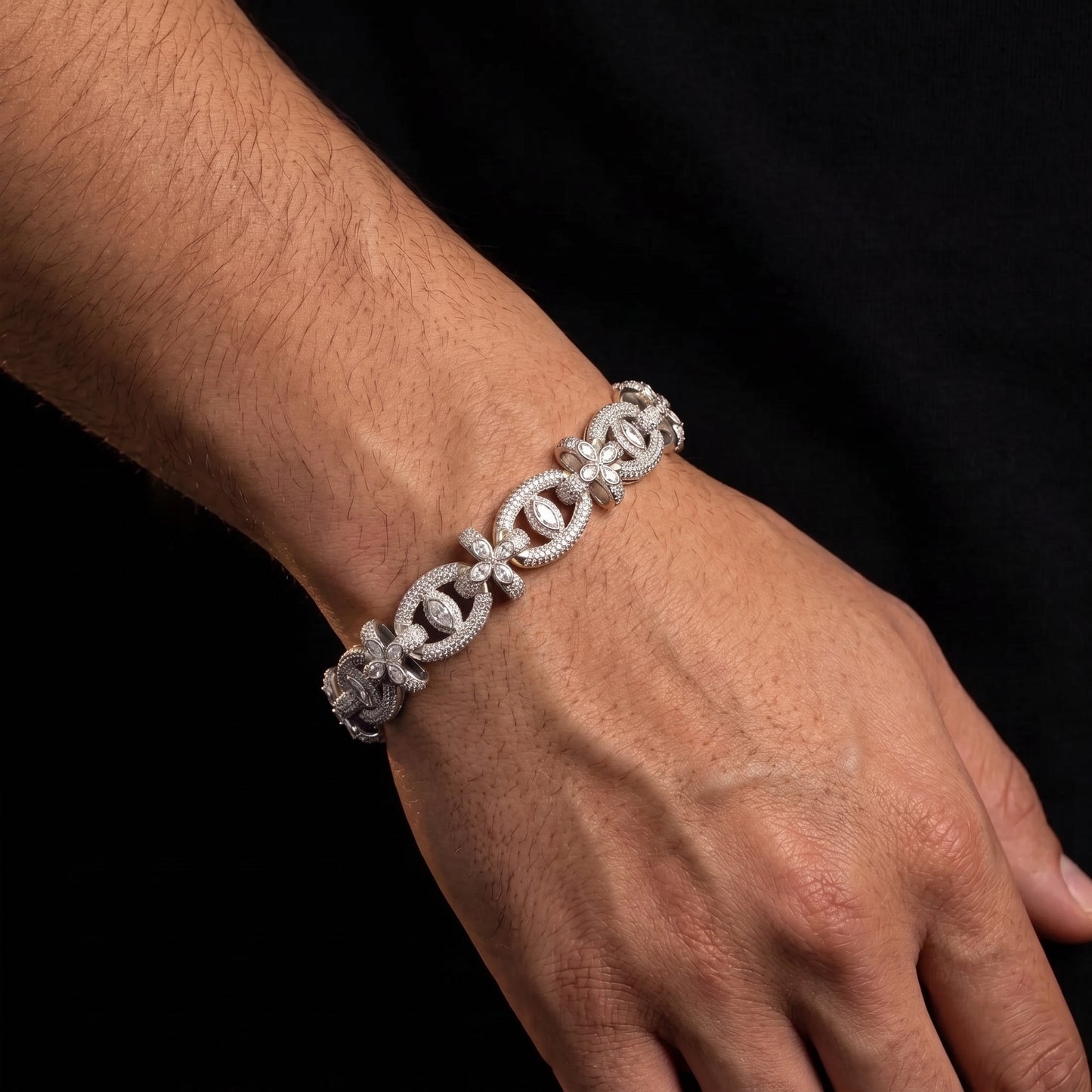 Iced Out Eye Link Chain Bracelet - Different Drips