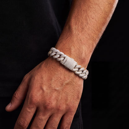 19mm Iced Miami Cuban Link Bracelet - Different Drips