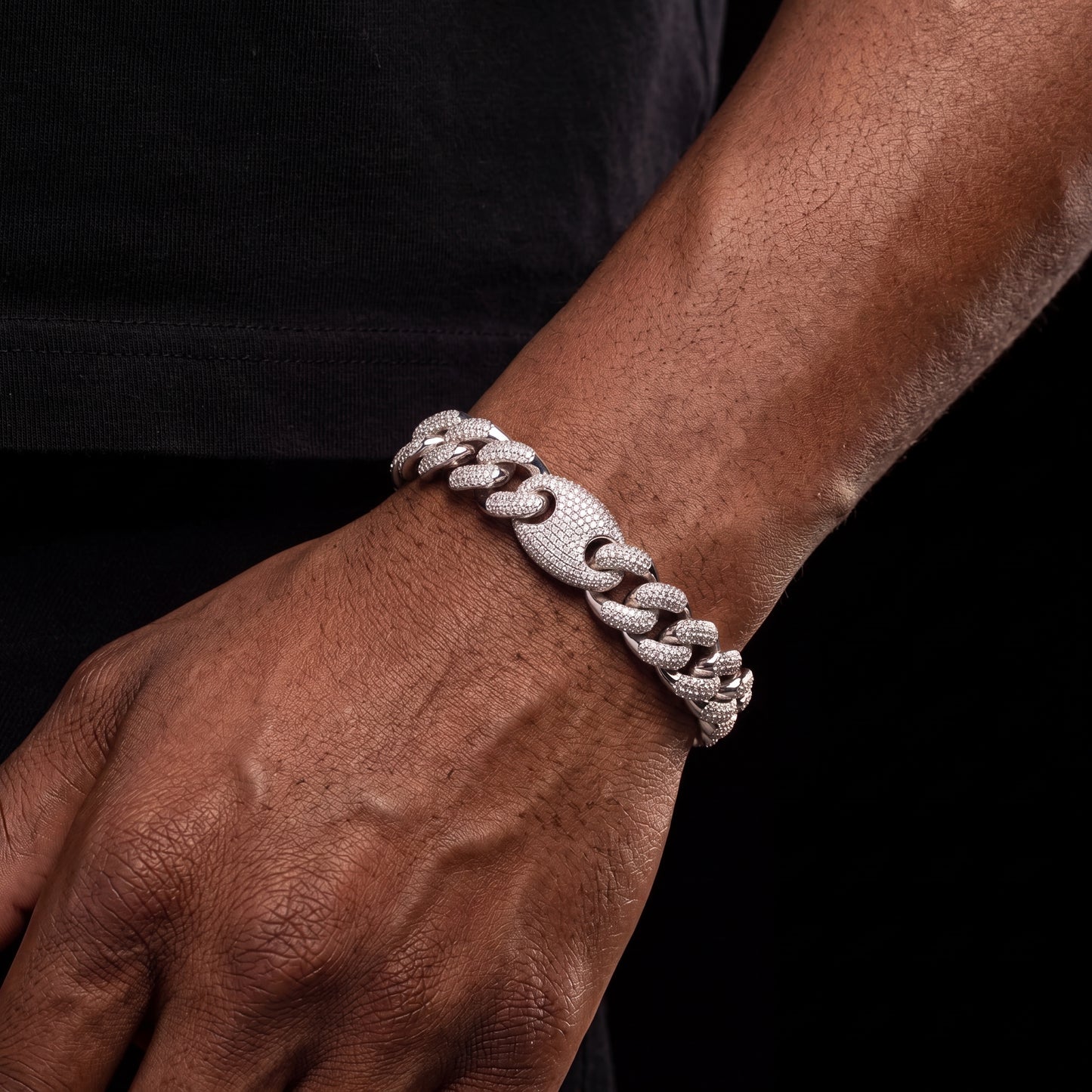 13mm Iced Mariner Cuban Link Bracelet - Different Drips
