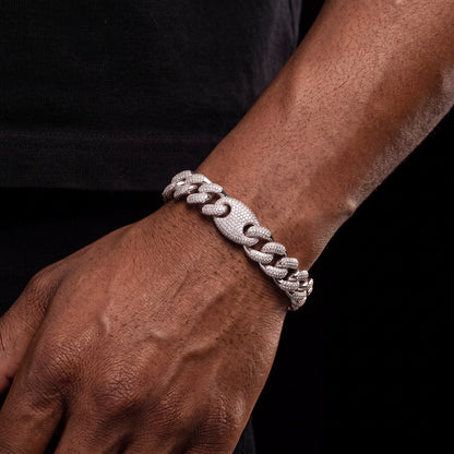 13mm Iced Mariner Cuban Link Bracelet - Different Drips