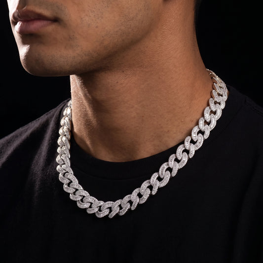 15mm Baguette Infinity Link Chain - Different Drips