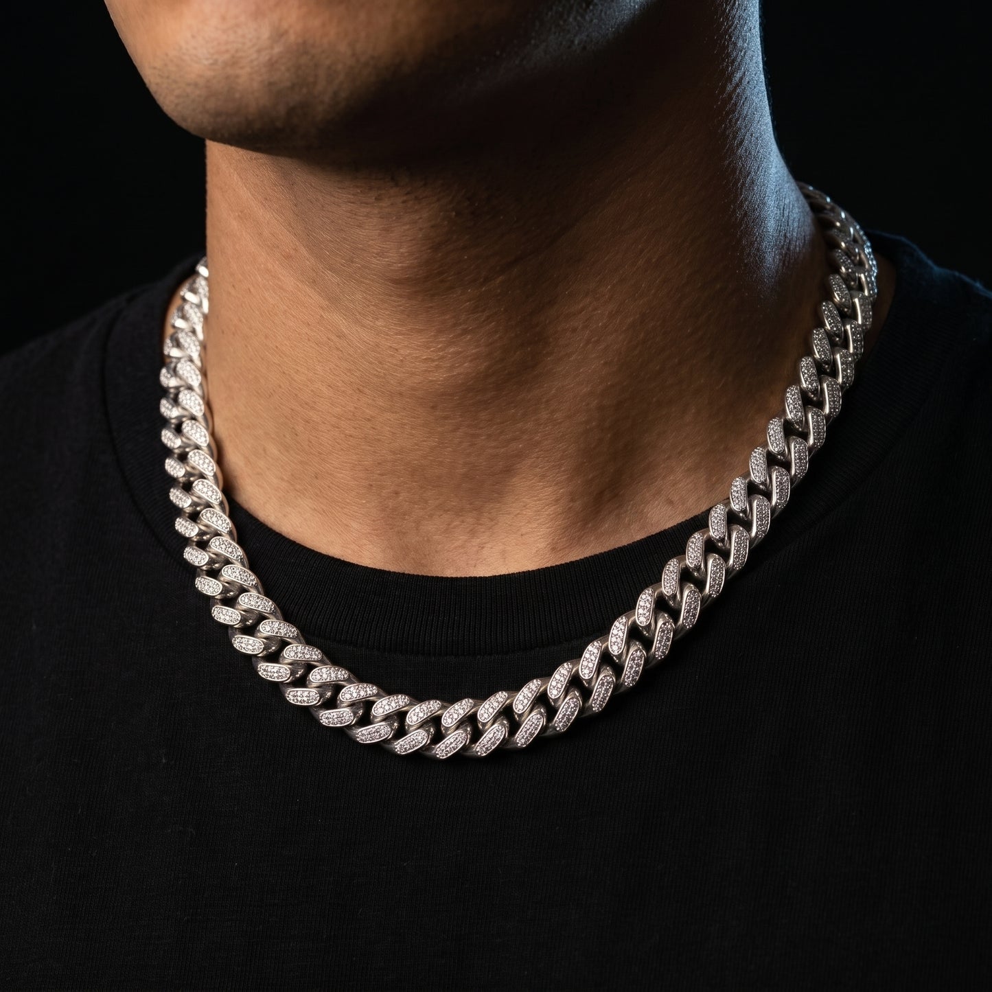 Iced Tri Tone Cuban Link Chain