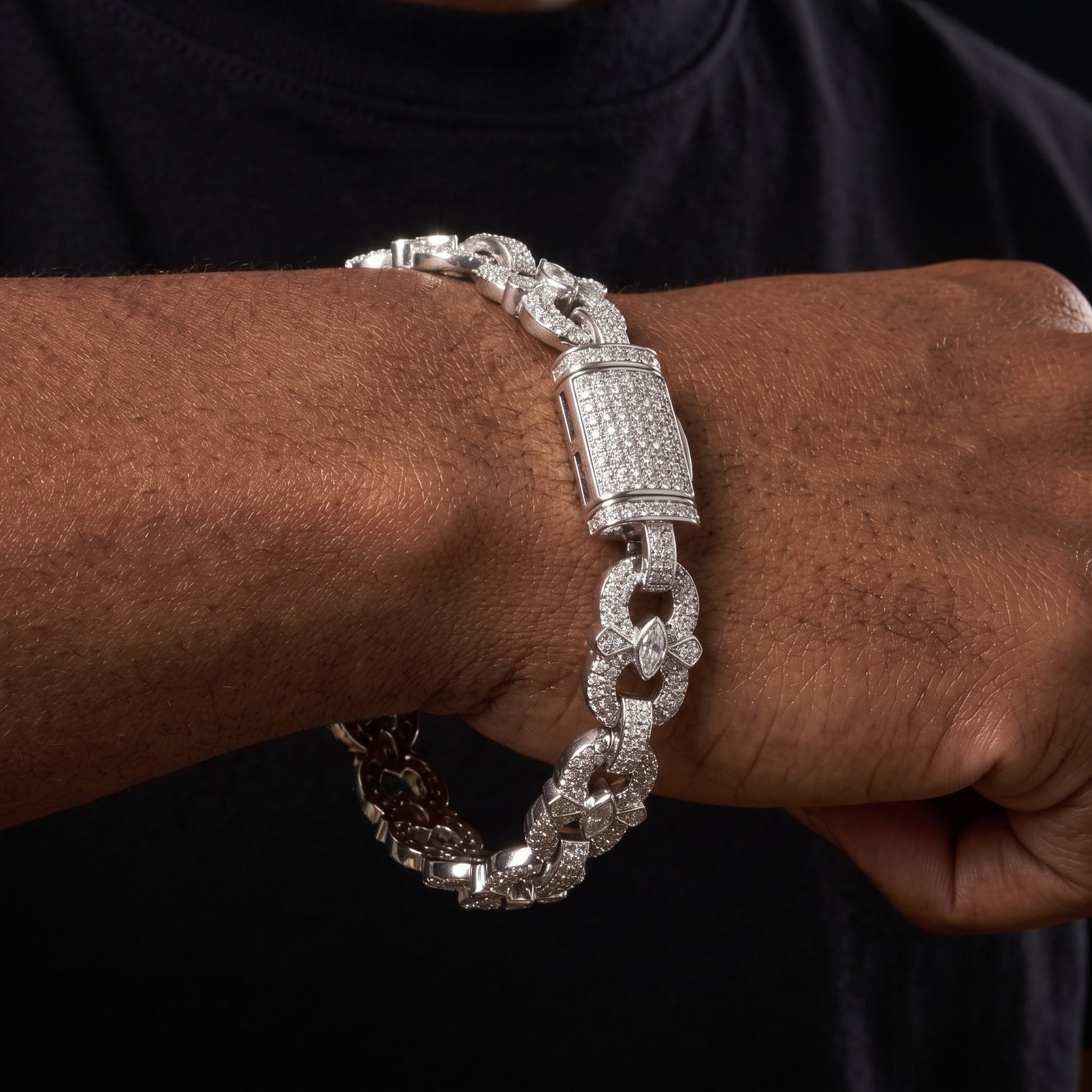 S925 Moissanite Marquise Link Diamond Bracelet - Different Drips