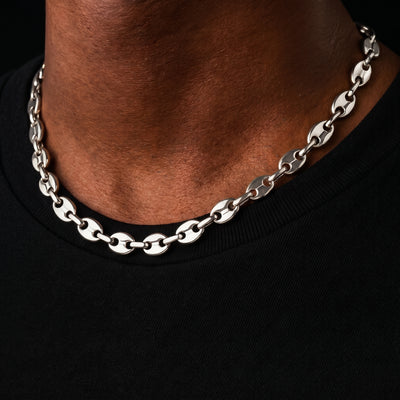 Mariner link chain with polished anchor-style links